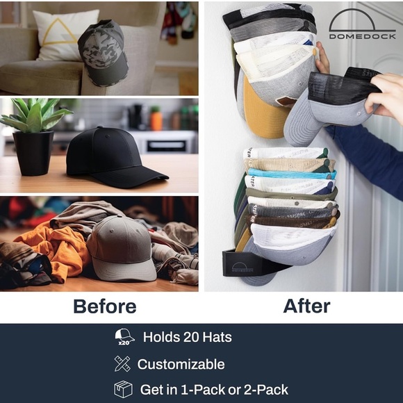 White Hat Rack Organizer - Picture 5 of 6